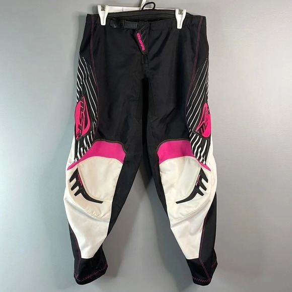 MSR STARLET Motocross Women’s Riding Pants MX Black Pink White Size 8 - Picture 11 of 11